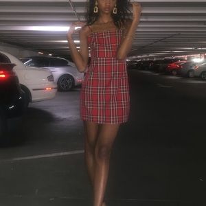 Plaid mini dress